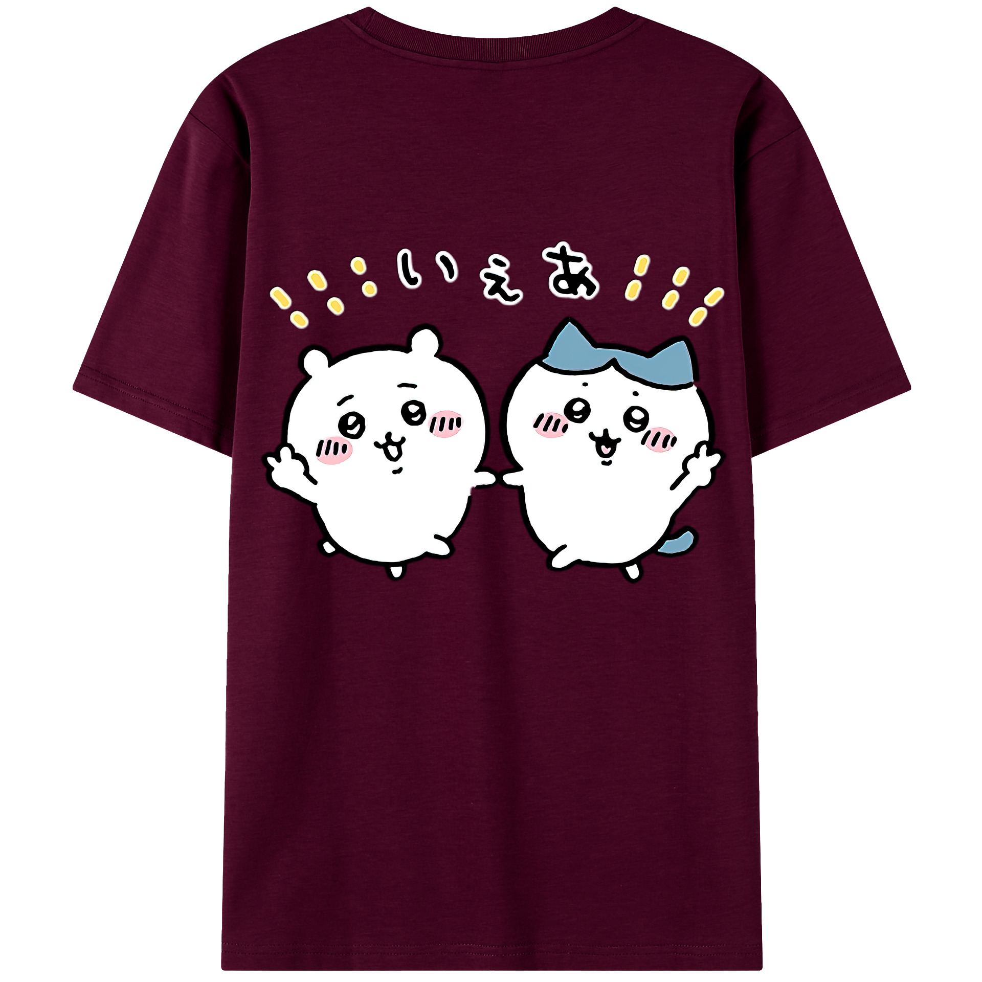 （画像用） ちいかわ ハチワレ Chii-kawa hachiware レディース半袖Tシャツ(バックプリント)